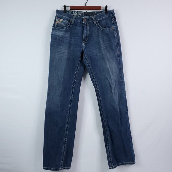 Ariat M5 Slim Straight Denim Jeans Men's 33/34 - Picture 4 of 8